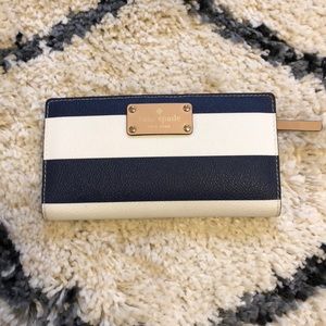 Kate Spade Navy & White Striped Wallet